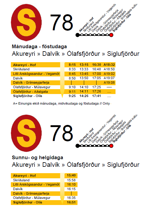 Strætó ferjuferð Leið 78