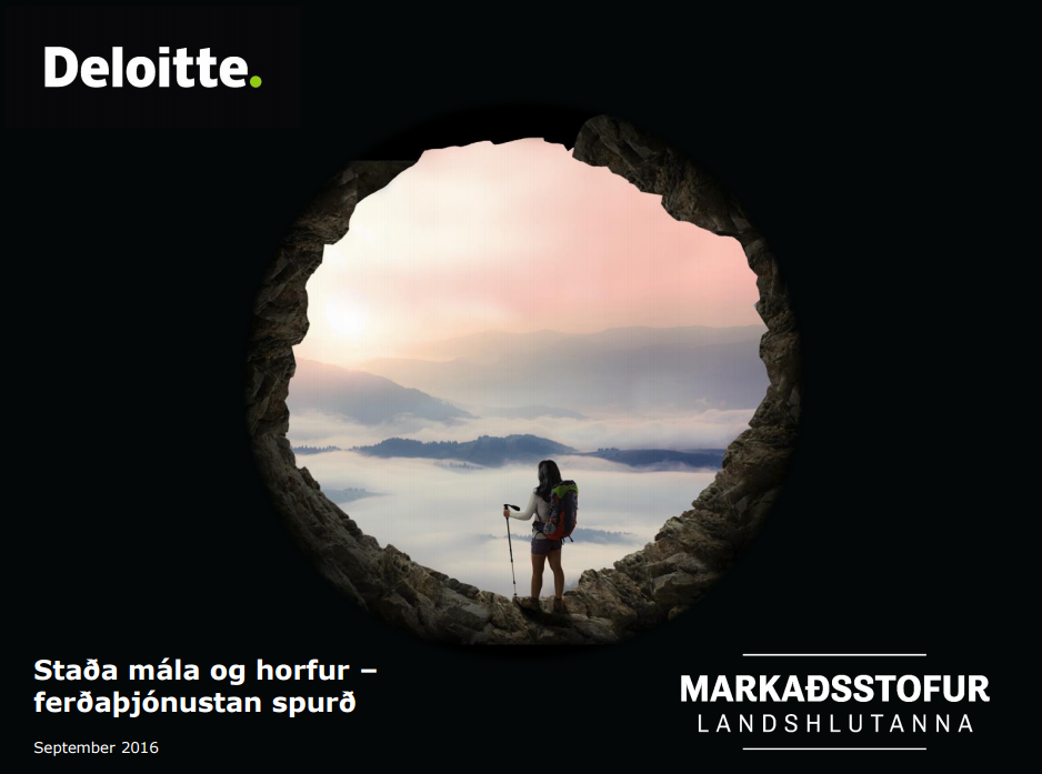 Deloitte og MAS - Könnun Könnun Deloitte og Markaðsstofanna um dreifingu ferðamanna.
