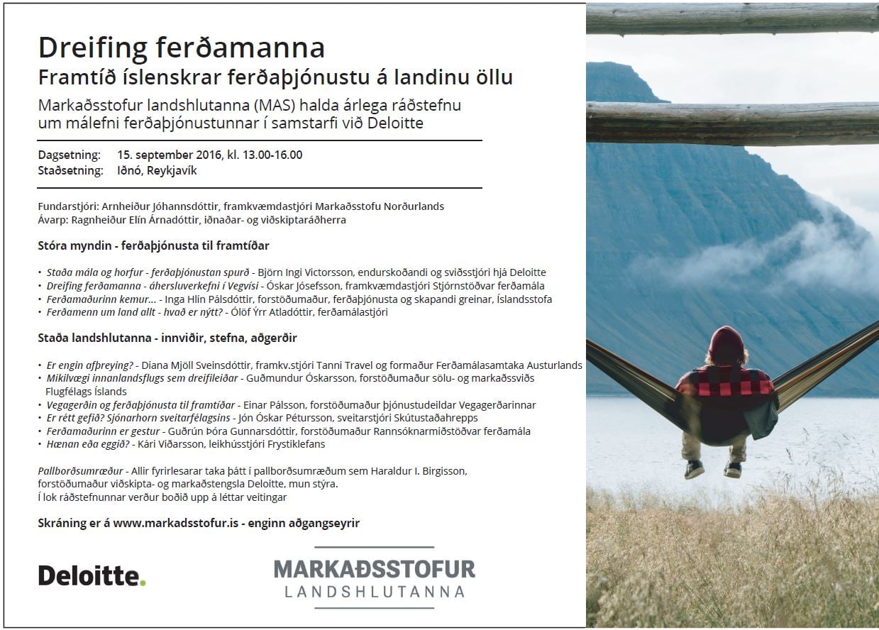 Ráðstefnan dreifing ferðamanna - framtíð íslenskrar ferðaþjónustu