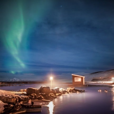 Bathing in Northern Lights
