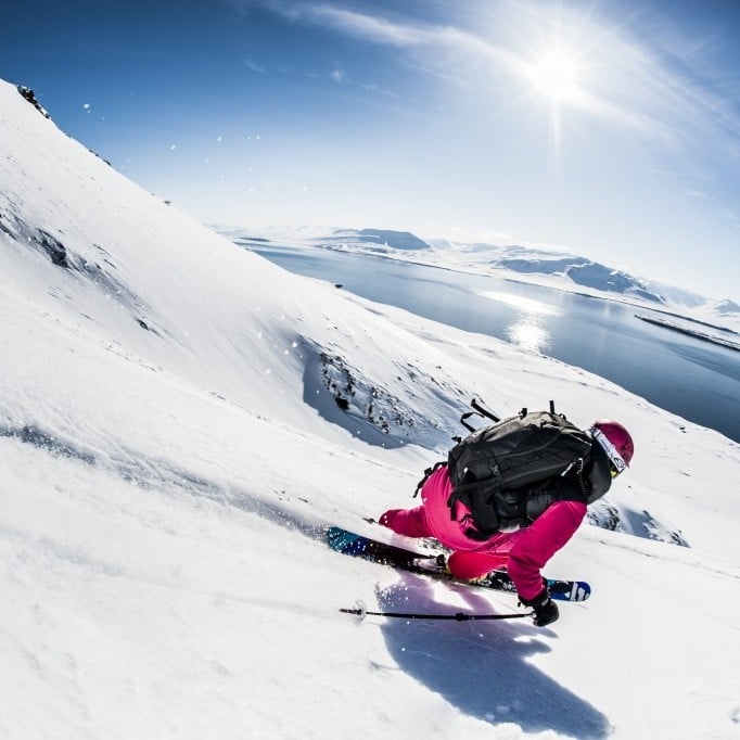 Skiing in the Ocean is great and specially when you don't have to worry about trees.