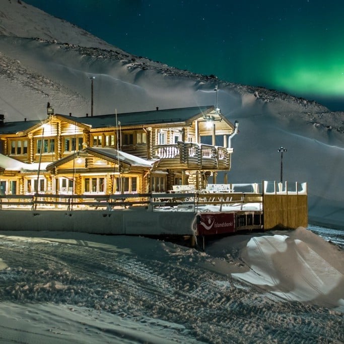 Scenic ski hotel.