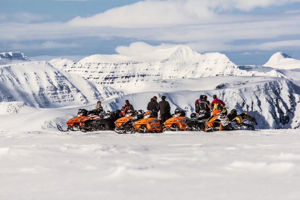 Snowmobiling in North Iceland