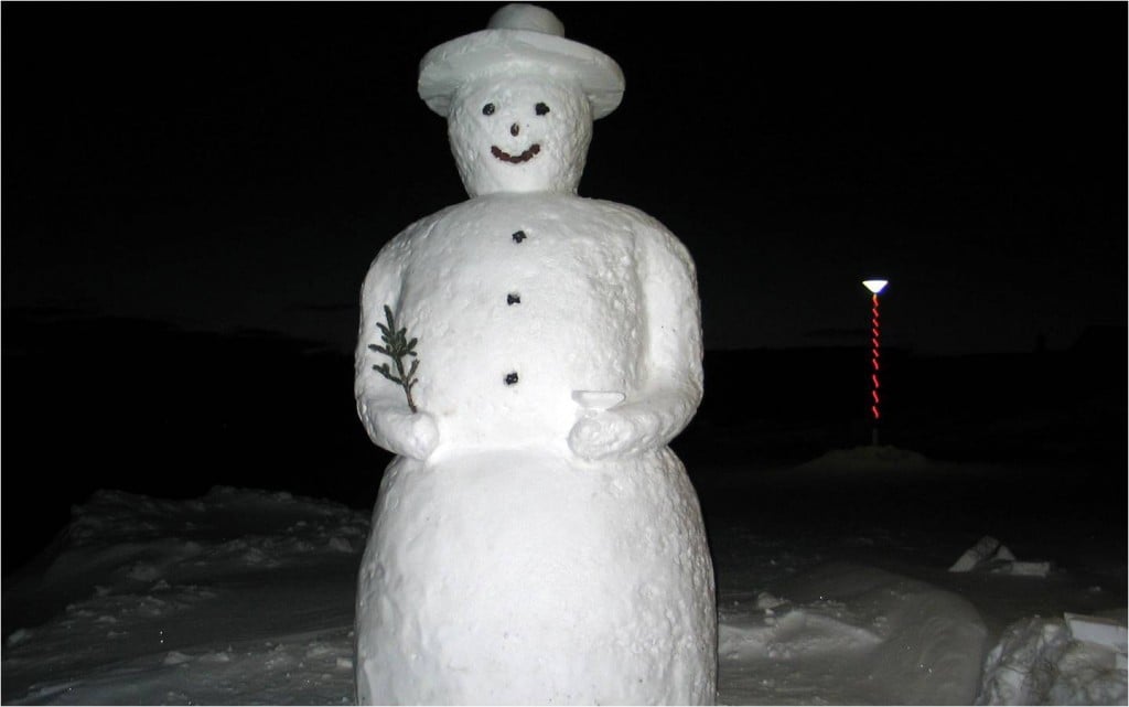 Snowman in North Iceland
