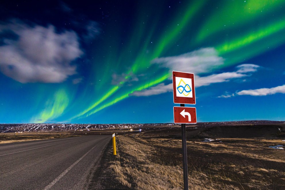 Look for the Arctic Coast Way symbol marking the route