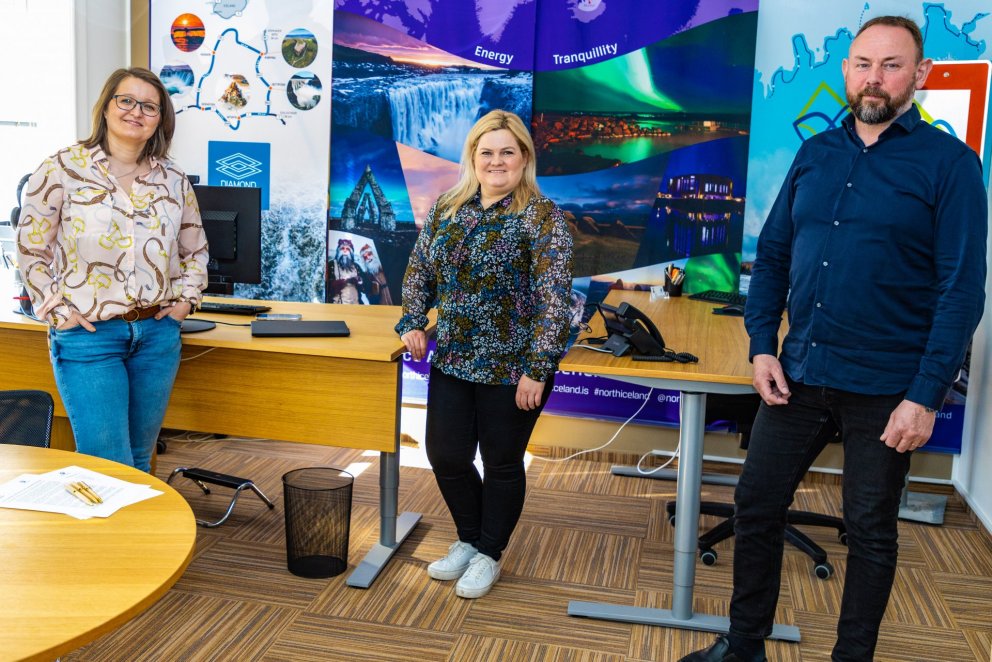 Unnur Valborg Hilmarsdóttir, framkvæmdastjóri SSNV, Arnheiður Jóhannsdóttir, framkvæmdastjóri MN og …