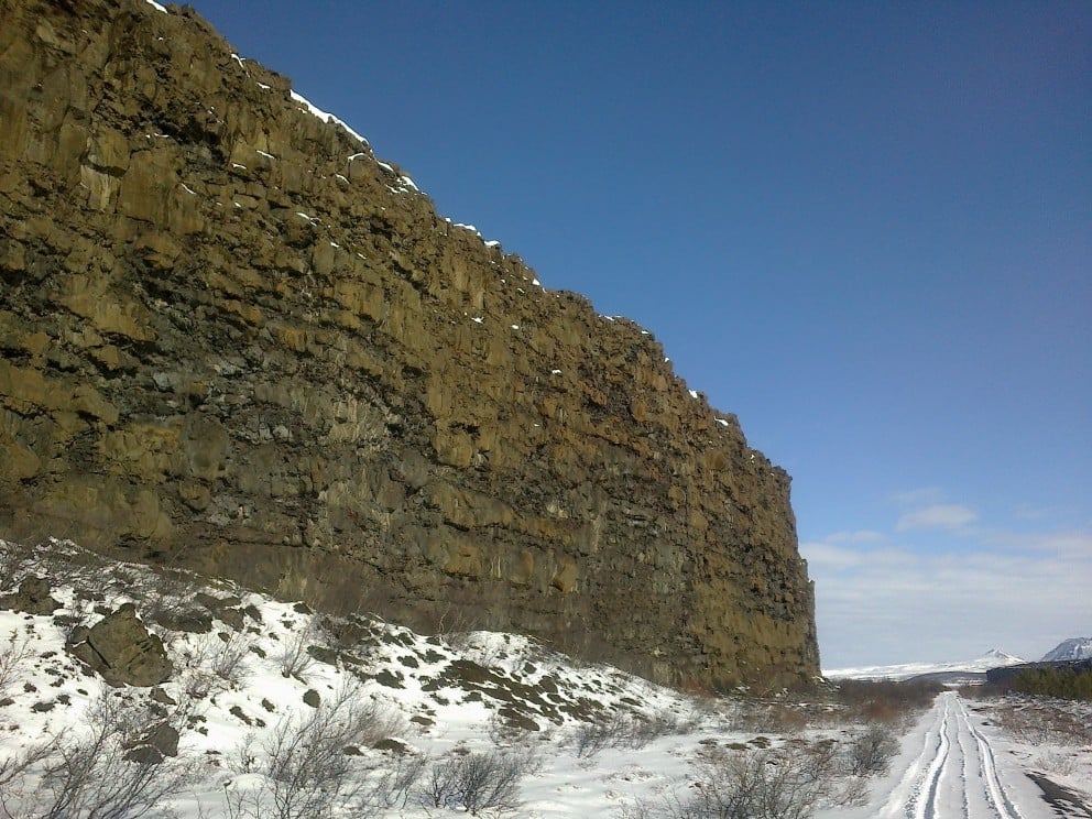 Ásbyrgi að vetri til